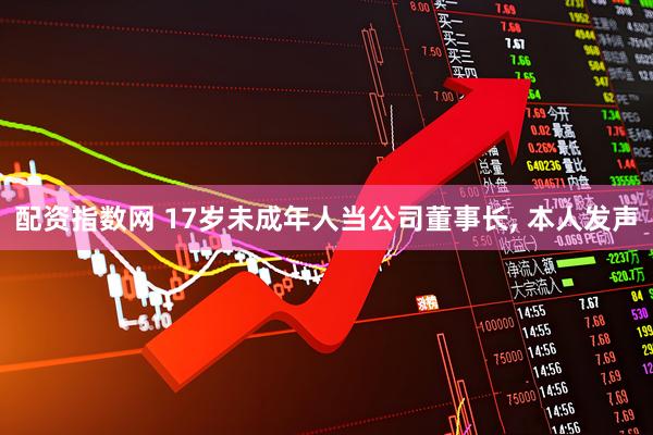 配资指数网 17岁未成年人当公司董事长, 本人发声